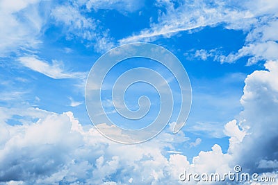 Paradise blue sky cloud summer season Stock Photo