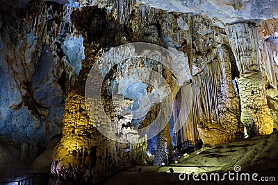 Paradise cave, Quang Binh, Vietnam travel, heritage Stock Photo