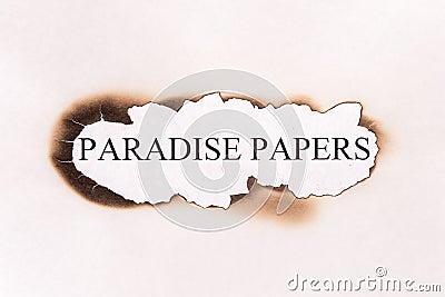 Paradise Papers text Stock Photo