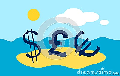 Paradise papers Vector Illustration