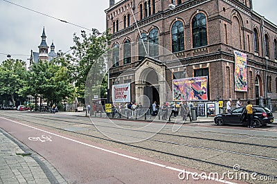 Paradiso Building At Amsterdam The Netherlands 2018. Summer Dance Forever Festival Editorial Stock Photo