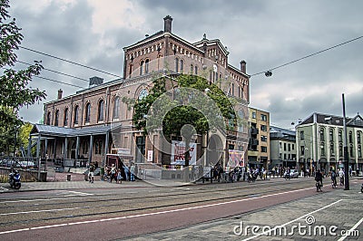 Paradiso Building At Amsterdam The Netherlands 2018. Summer Dance Forever Festival Editorial Stock Photo