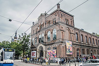 Paradiso Building At Amsterdam The Netherlands 2018. Summer Dance Forever Festival Editorial Stock Photo