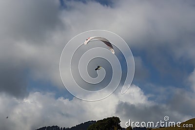 Paragliders in the sky Stock Photo