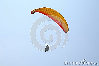 Paragliding athletes while competing in the national championship Editorial Stock Photo