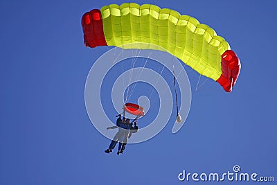 Paragliding duo Stock Photo