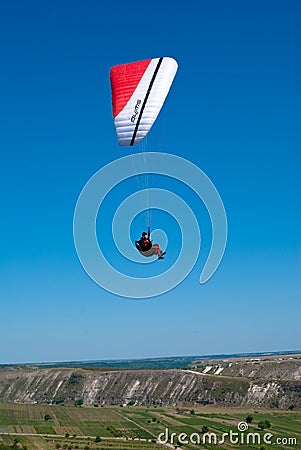 Paragliding in Moldova Editorial Stock Photo