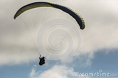 Paragliding in Montsec, Lleida, Pyrenees, Spain Stock Photo