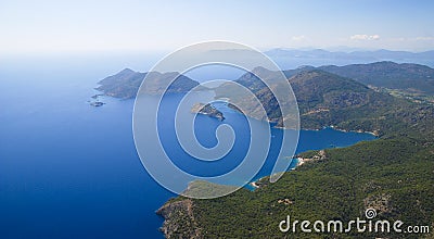 Paragliding in Oludeniz Stock Photo