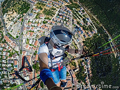 Paragliding. Turkey, Kas Editorial Stock Photo