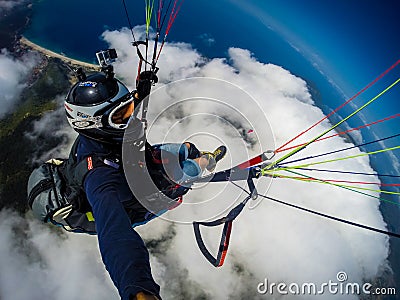 Paragliding. Turkey, Oludeniz Editorial Stock Photo