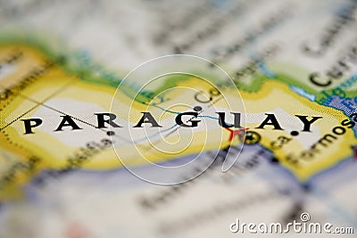 Paraguay Map Stock Photo