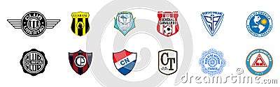 Paraguayan Primera Division season 2022, Paraguay, Copa de Primera TIGO Vision Banco, Club Libertad, Cerro Porteno, Club Olimpia, Vector Illustration