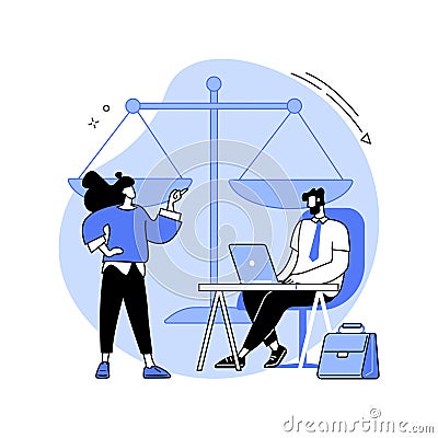 Paralegal services abstract concept vector illustration. Vector Illustration