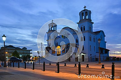 Paralia Katerini church in the main square Stock Photo