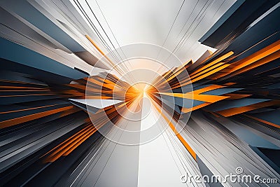 Parallel dimensions geometric abstraction. abstract background Stock Photo