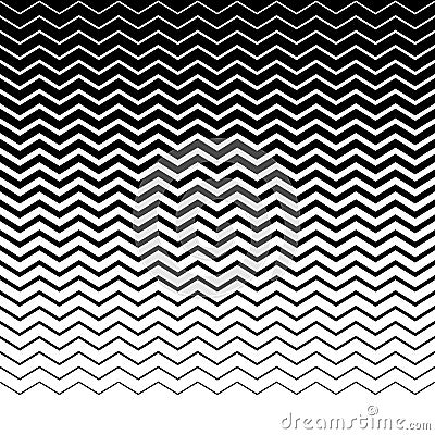 Parallel wavy-zigzag horizontal lines - Horizontally repeatable Vector Illustration