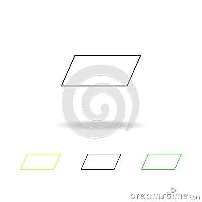 parallelepiped colored icon. Can be used for web, logo, mobile app, UI, UX Stock Photo