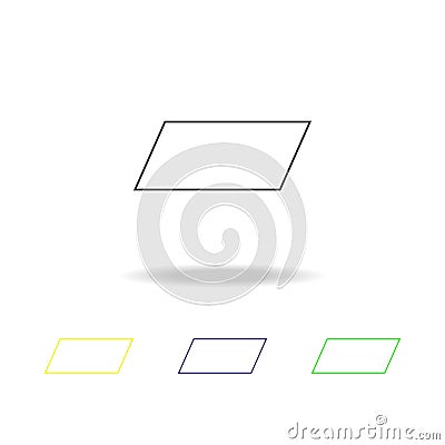 parallelepiped colored icon. Can be used for web, logo, mobile app, UI, UX Stock Photo