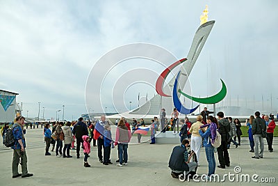 Paralympic flame Editorial Stock Photo