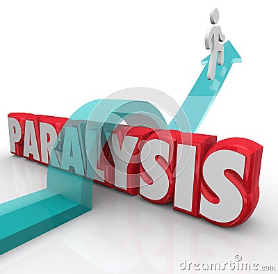 Paralysis Word Patient Running Over Overcome Health Problem Cure Stock Photo