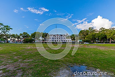 Paramaribo Suriname - August 2019: The Presidential Palace Editorial Stock Photo