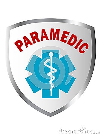 Paramedic shield sign Vector Illustration