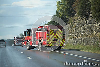 Paramedics and First Responders at an Accident Editorial Stock Photo