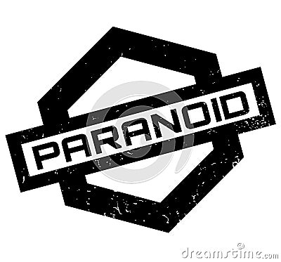 Paranoid rubber stamp Vector Illustration