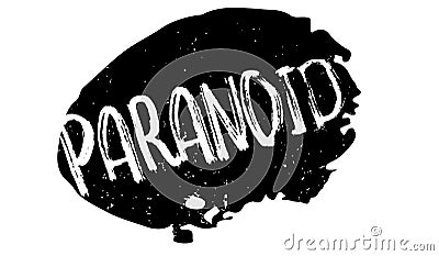 Paranoid rubber stamp Vector Illustration