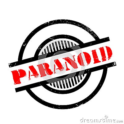 Paranoid rubber stamp Stock Photo