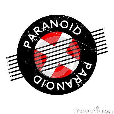 Paranoid rubber stamp Stock Photo