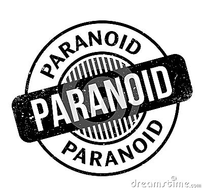 Paranoid rubber stamp Vector Illustration