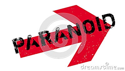 Paranoid rubber stamp Vector Illustration