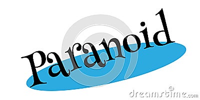 Paranoid rubber stamp Vector Illustration
