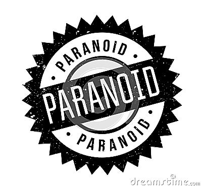 Paranoid rubber stamp Vector Illustration