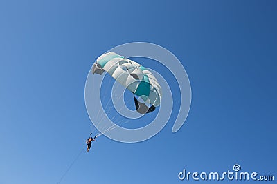 Paraplan parachute in sky Stock Photo