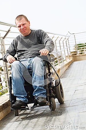Paraplegic - Wheelchair Stock Photo