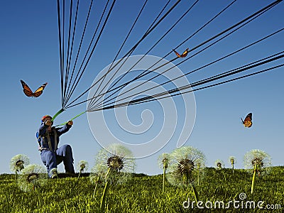 Parashutist Stock Photo