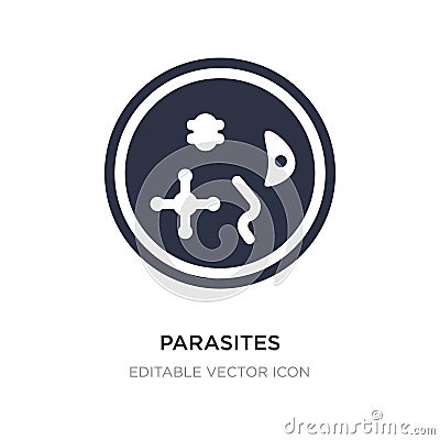 parasites icon on white background. Simple element illustration from Education concept Vector Illustration