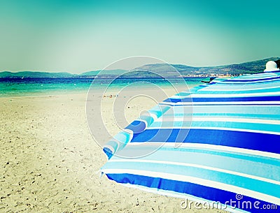 Parasol in Alghero Stock Photo