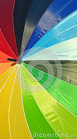 parasol rainbow of colours Stock Photo