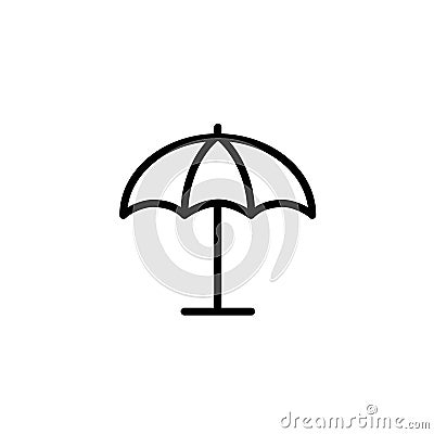 parasol, umbrella icon thin line black on white background Stock Photo