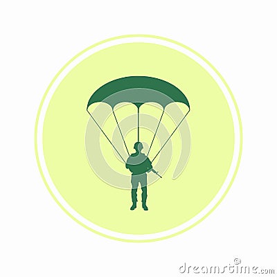 Paratrooper icon Stock Photo