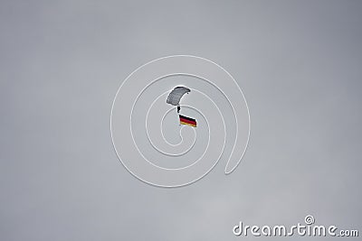 Paratroopers drop during the 72th commemoration of operation Market Garden Editorial Stock Photo