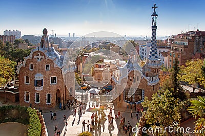 Parc Guell, Barcelona Editorial Stock Photo