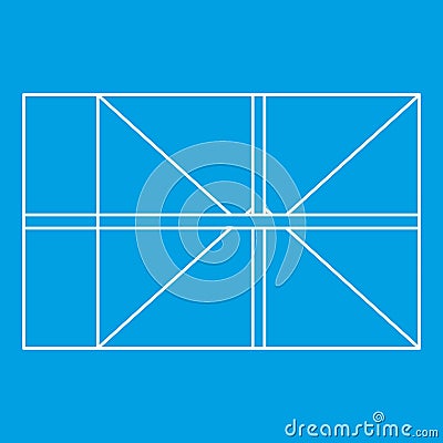 Parcel icon, outline style Vector Illustration