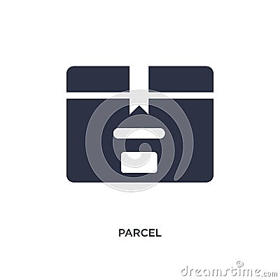 parcel icon on white background. Simple element illustration from delivery and logistics concept Vector Illustration