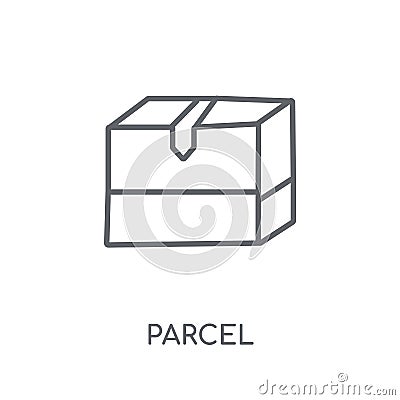 Parcel linear icon. Modern outline Parcel logo concept on white Vector Illustration