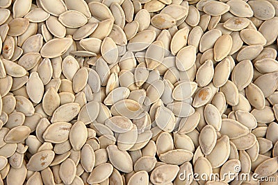 Parched pumpkin seeds Stock Photo